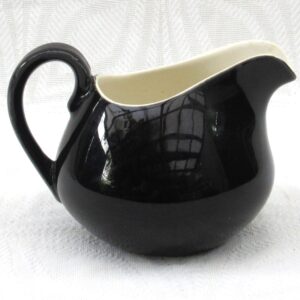 Vintage Ridgway Homemaker Milk Jug Black Glaze Woolworths 50s 60s Image