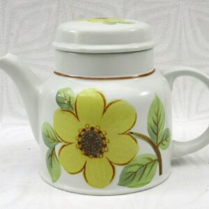 Vintage Royal Doulton Summer Days Teapot Yellow Sunflower 1970s Image