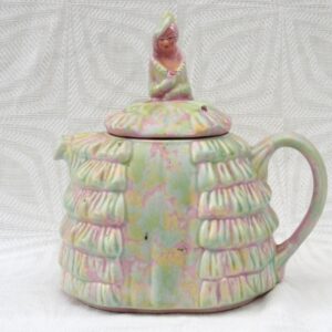 Vintage Sadler Ye Daintee Ladyee Crinoline Teapot Pink Green 1930s VGC Image