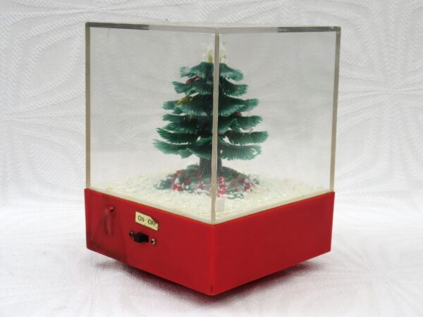 Vintage Christmas Decorations Musical Rotating Ornament Christmas Tree 70s 80s For Sale