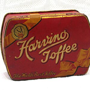 Antique 1920s Harvino Toffee Tin Rare Harry Vincent Birmingham Image