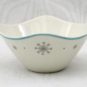 Vintage Midwinter Snowflake Bowl Fashion Shape Xmas Snacks 50s 60s Image