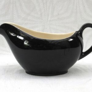 Vintage Ridgway Homemaker Gravy Boat Black Glaze Woolworths 50s 60s For Sale