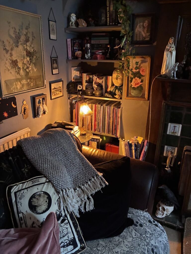 Decorating with Vintage for Halloween Living Room Image