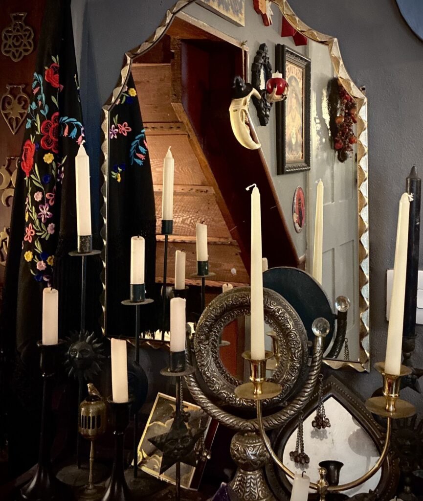 Decorating with Vintage for Halloween Candles image