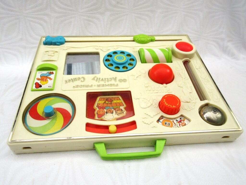 Vintage Fisher Price Toys Activity Center Cot Baby Toy Made In Belgium vintage-fisher-price-toys-activity-center-cot-baby-toy-made-in-belgium