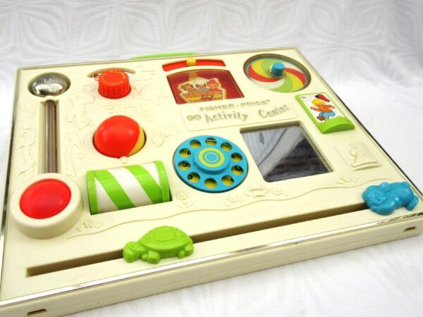 Vintage Fisher Price Toys Activity Center Cot Baby Toy Made in Belgium 1970s - Image 4
