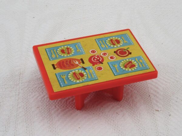 Vintage Fisher Price Toys Little People Hot Dog Table Campervan 1970s Image