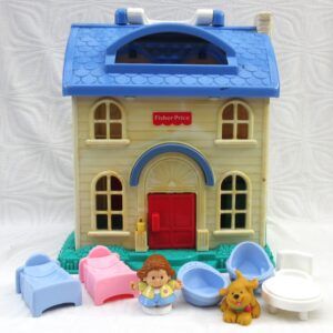 Vintage Fisher Price Toys Little People Dolls House 1990s with Accessories Image