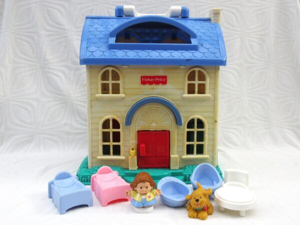 Vintage Fisher Price Toys Little People Dolls House 1990s with Accessories Image