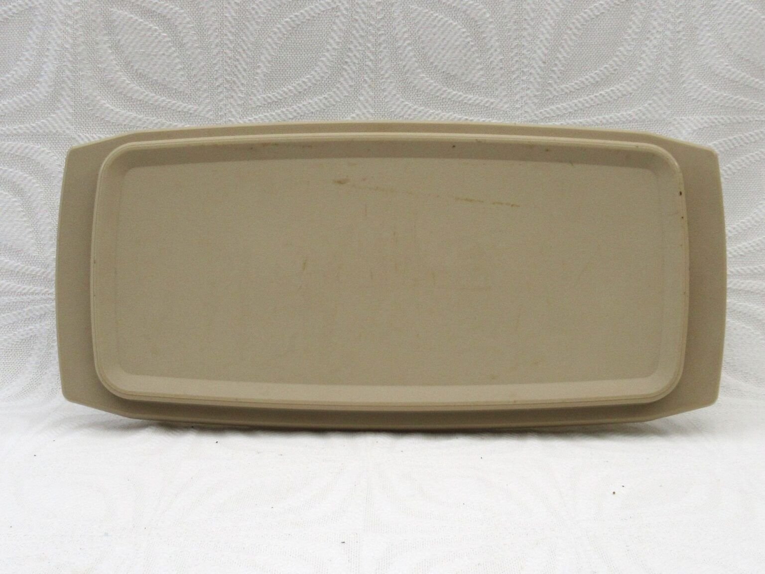 Vintage Tupperware Beige Rectangular Cheese Storage Container 70s 80s