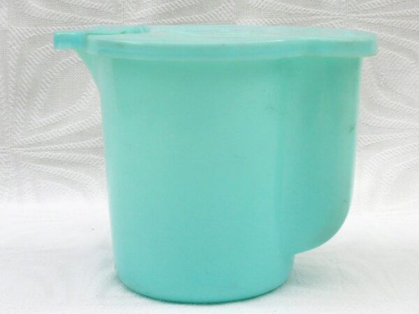 Vintage Tupperware Millionaire Line Large Blue Jug Pitcher with Lid 1950s Image