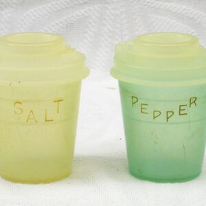 Vintage Tupperware Wonderlier Salt Pepper Shakers Flip Top Lids 50s 60s Image