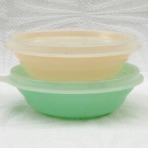 Vintage Tupperware Wonderlier Small Bowls Storage Containers x2 50s 60s Image