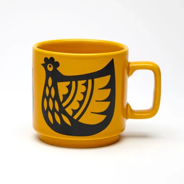 Magpie x Hornsea Mug Chicken Family with Yellow Glaze Product Image