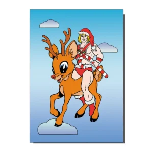 Vintage 80s Christmas Card He-Man Power of Christmas from Bite Your Granny Product Image