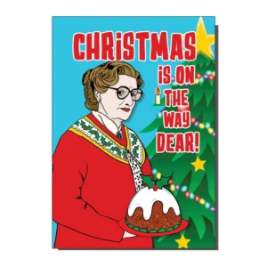 Vintage 90s Christmas Card Mrs Doubtfire Inspired from Bite Your Granny Product Image