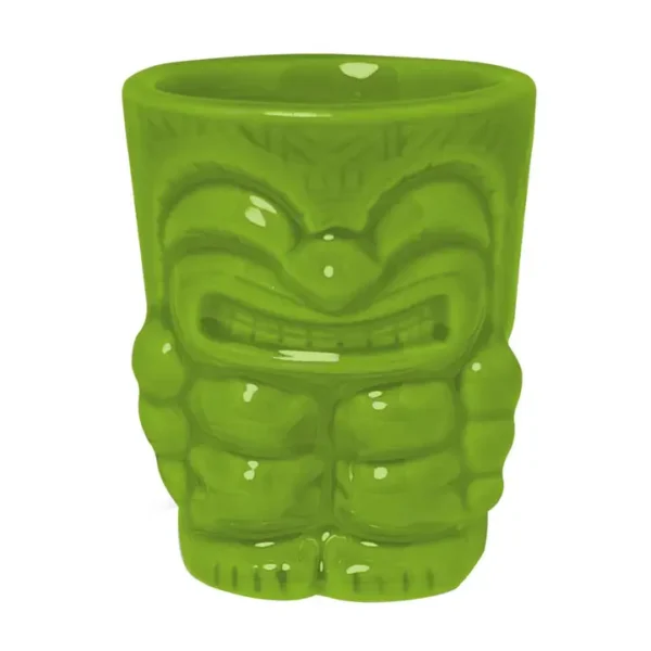 Coloured Ceramic Tiki Shot Glasses Set 4 Vintage Retro Style - Image 4