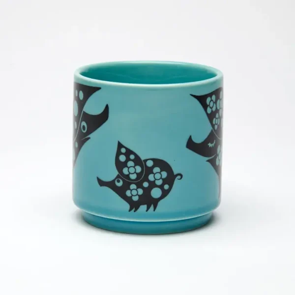 *NEW* Magpie x Hornsea Mug Piggie Family with Teal Glaze - Image 2