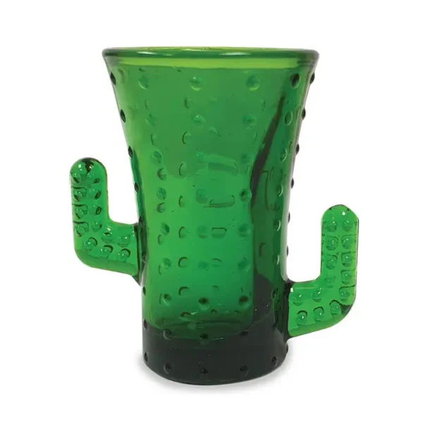 Cactus Tequila Shot Glasses Set 4 Vintage Retro Style - Image 2