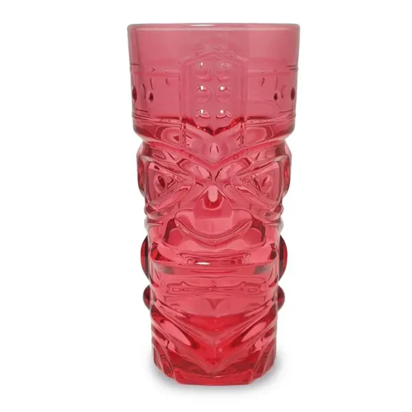 Coloured Tiki Glasses Set 4 Hi Ball Vintage Retro Style - Image 2