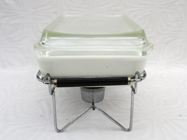 Vintage JAJ Pyrex Fiesta Oblong Casserole Dish with Stand Rare 1960s - Image 2