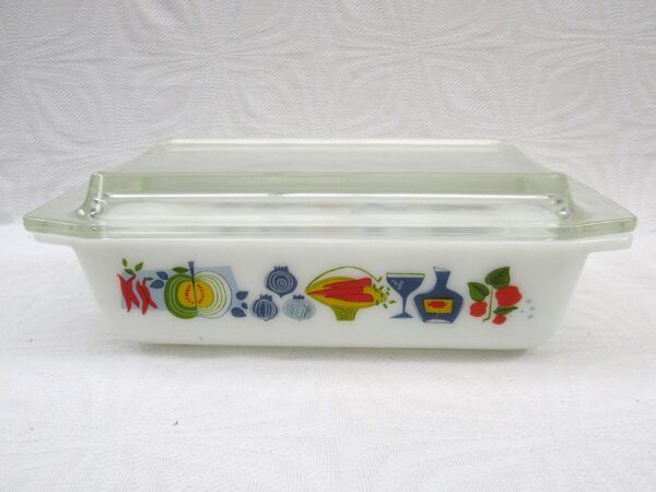 Vintage JAJ Pyrex Fiesta Oblong Casserole Dish with Stand Rare 1960s - Image 4