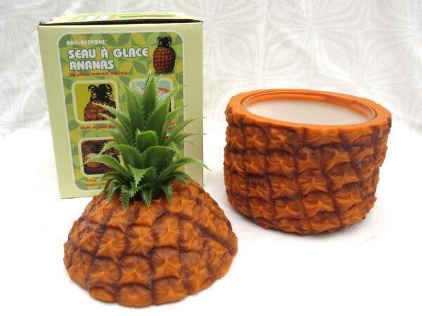 Vintage 60s 70s Pineapple Ice Bucket – Retro Plastic Barware - Image 3
