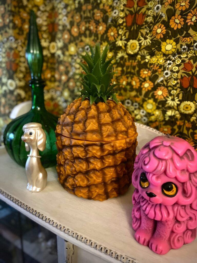Vintage Pineapple Ice Bucket 1970s Retro Style Lifestyle Shot