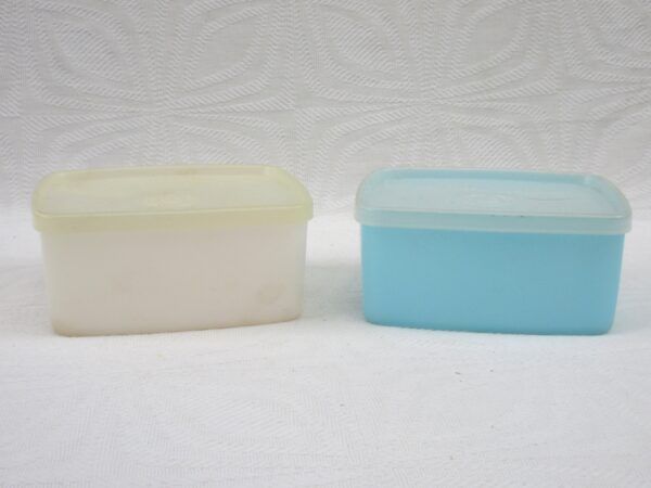 Vintage Tupperware Small Pastel Square Tub 1960s - Choose Colour - Image 2