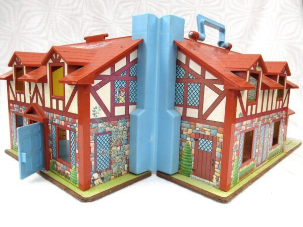 Original Vintage Fisher Price Play Family House 1980 Brown Tudor Style - Image 7