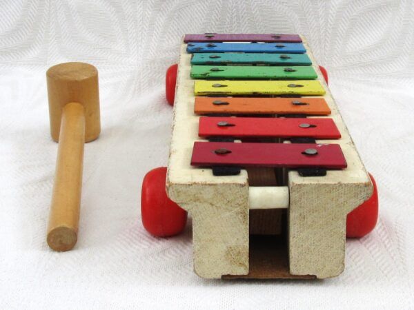 Original Vintage Fisher Price Pull a Tune 1964 Xylophone - Image 2