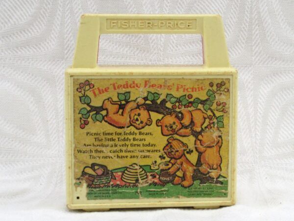 Original Vintage Fisher Price Radio 1970s Teddy Bears Picnic - Image 2