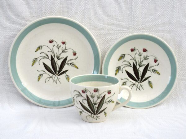 Vintage Alfred Meakin Hedgerow Trio Cup Saucer Plate 60s - Image 3