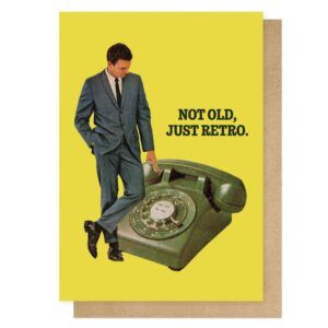 Vintage Birthday Card Men Not Old Just Retro East End Prints Image