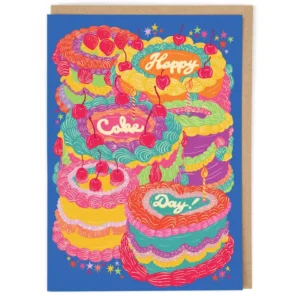 Vintage Cath Tate Birthday Card Happy Cake Day Lost Plots Image