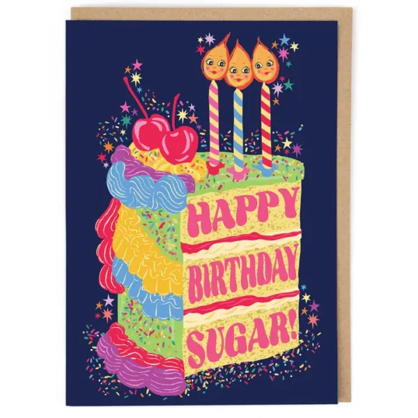 Vintage Cath Tate Happy Birthday Sugar Card Lost Plots Image