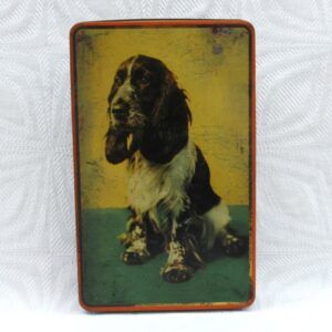 Vintage Edward Sharp Toffee Tin Spaniel Dog Rectangular 1960s Image