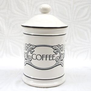 Vintage Hornsea Pottery Acanthus Coffee Storage Jar Pot 1990 Image