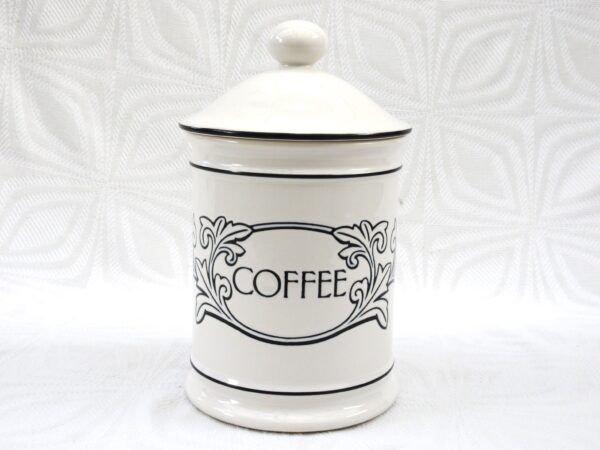 Vintage Hornsea Pottery Acanthus Coffee Storage Jar Pot 1990 Image