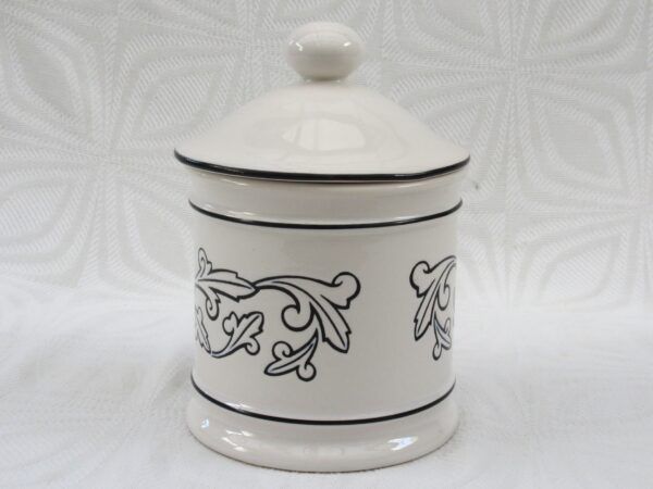 Vintage Hornsea Pottery Acanthus Sugar Storage Jar Pot 1990 - Image 2