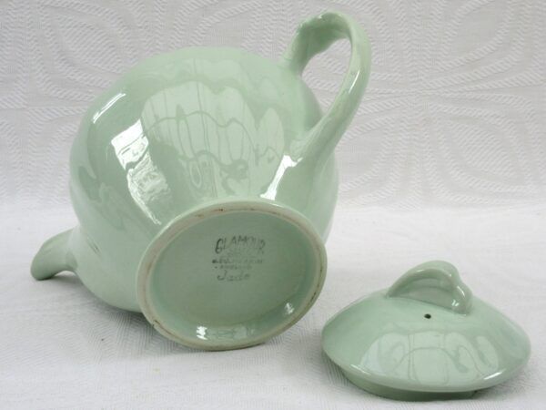 Vintage J&G Meakin Sol Glamour Teapot Jade Green 40s 50s - Image 6