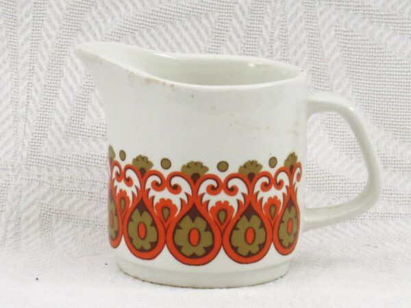 Vintage J&G Meakin Studio Madrid Milk Jug 70s Orange Image