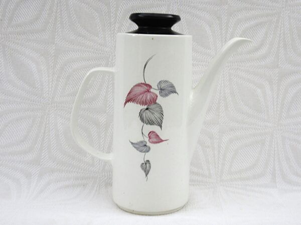 Vintage J&G Meakin Studio Monaco Coffee Pot 70s Pink Black - Image 3