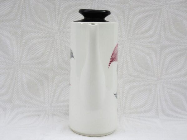 Vintage J&G Meakin Studio Monaco Coffee Pot 70s Pink Black - Image 4