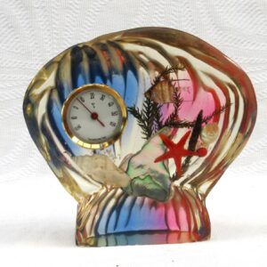 Vintage Kitsch Resin Sea Life Shells Thermometer 60s 70s Image