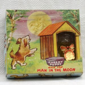 Vintage Manon Freres Cheeky Puppy Perfume Bottle Soap Set 1960s Image