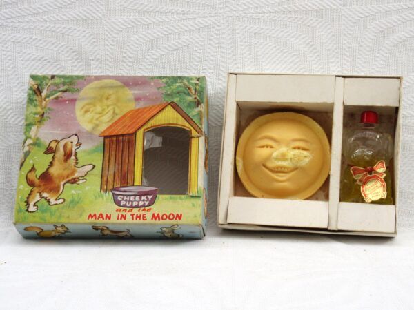 Vintage Manon Freres Cheeky Puppy Perfume Bottle Soap Set 1960s - Image 5