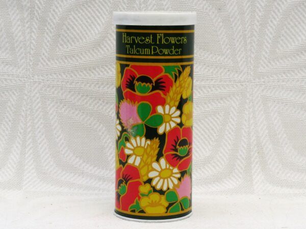 Vintage Marks and Spencer Harvest Flowers Talcum Powder Tin 1970s Image