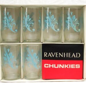 Vintage Ravenhead Glass Chunkies Tumblers x6 Boxed 1970s Image